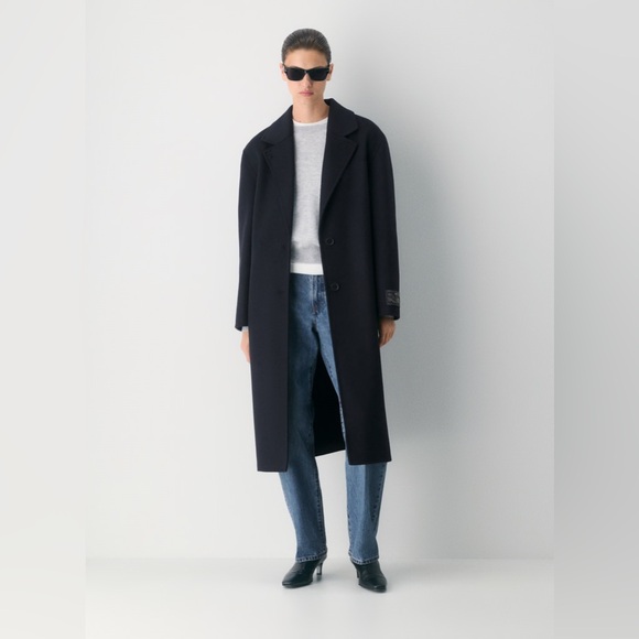 Aritzia Jackets & Blazers - NWT Aritzia The Only Double-Faced Coat - Luxe (Re)Wool - Dark Night Navy Size XS